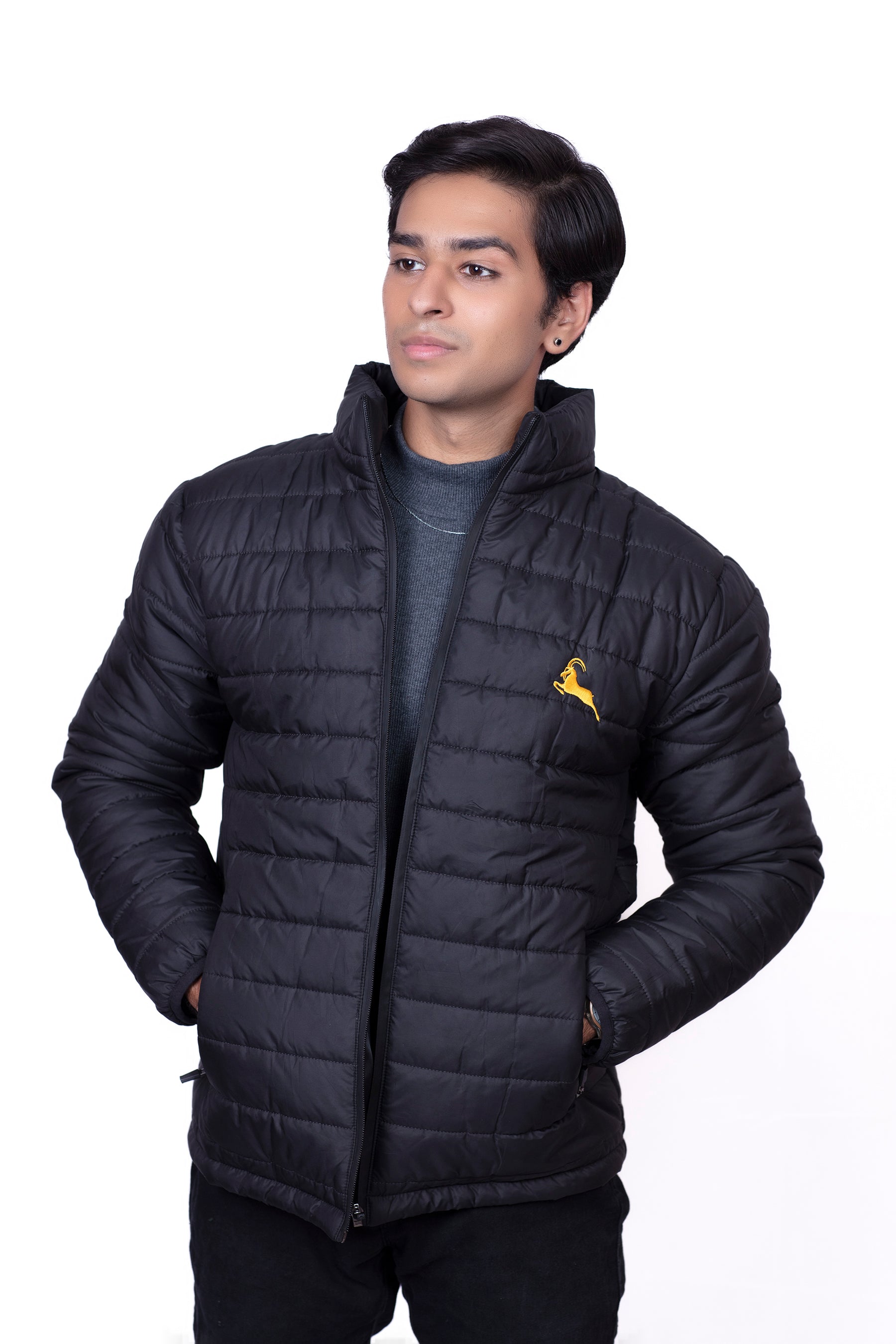 QUILTED JACKET - BLACK