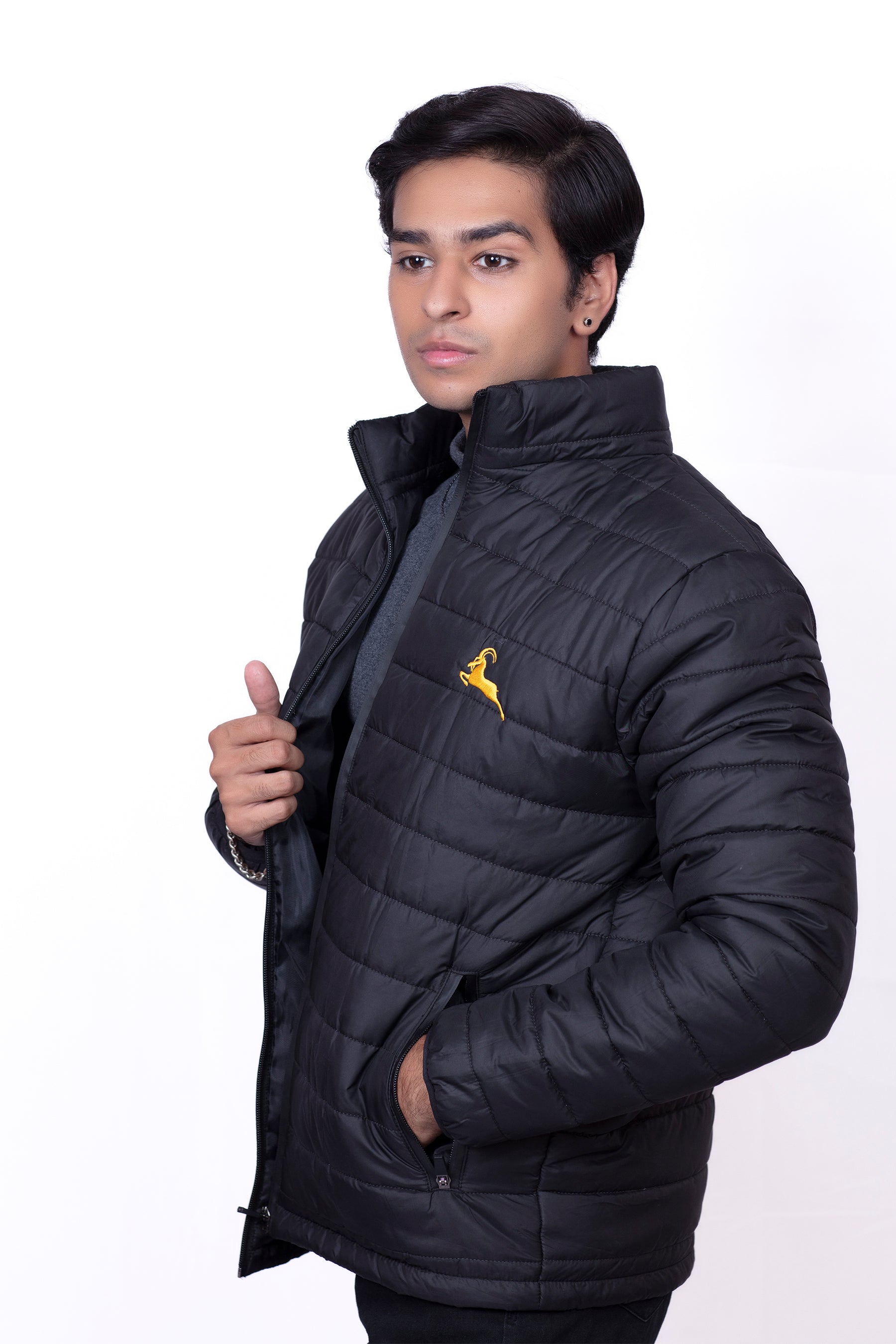 QUILTED JACKET - BLACK