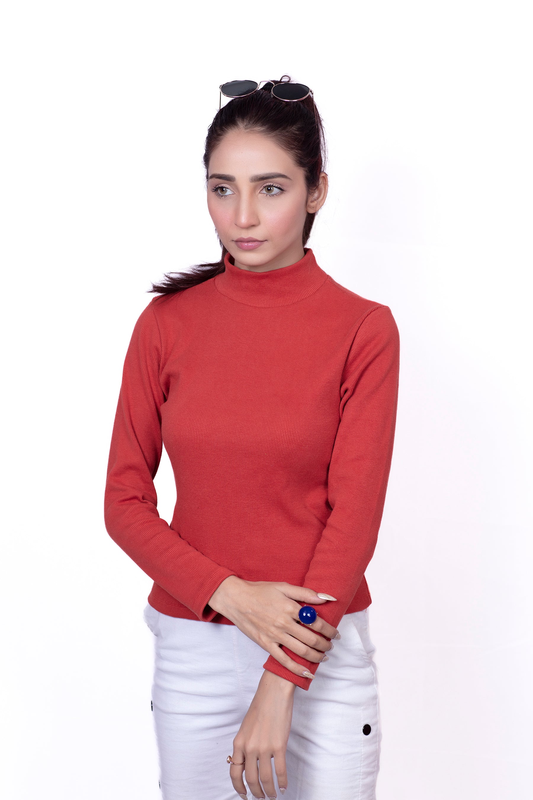 Mock Neck Coral