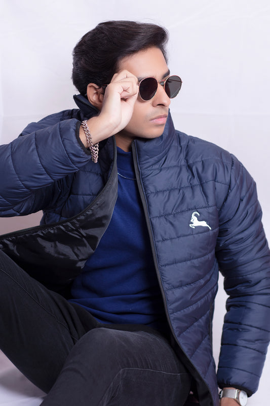 QUILTED JACKET - BLUE