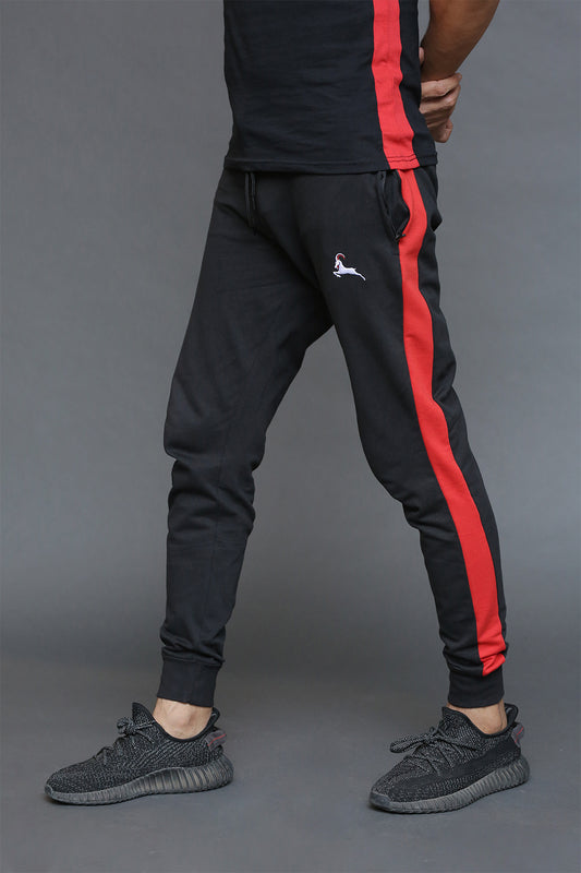 Black with Red Jogger Pant