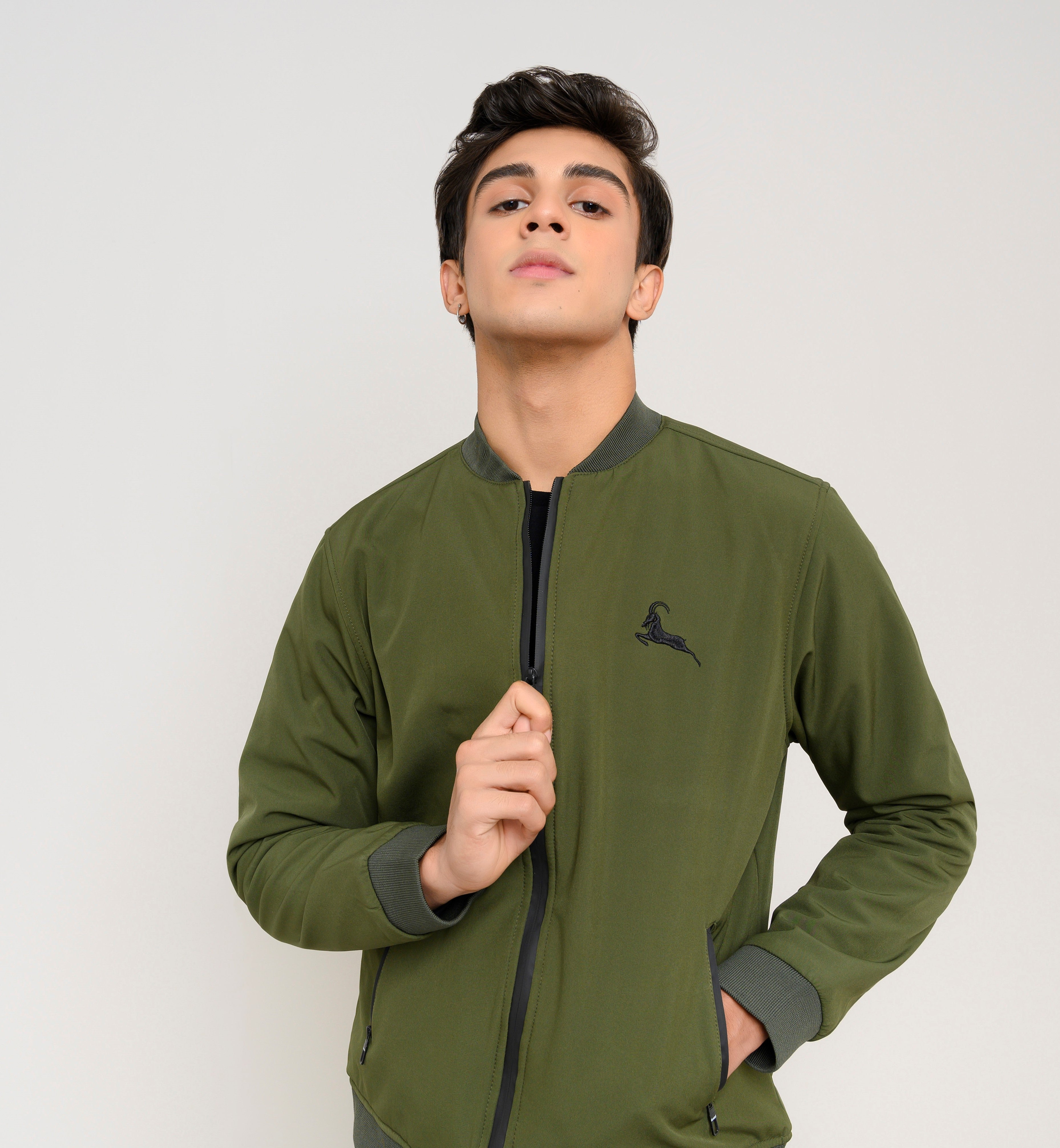 Olive green color clearance jacket