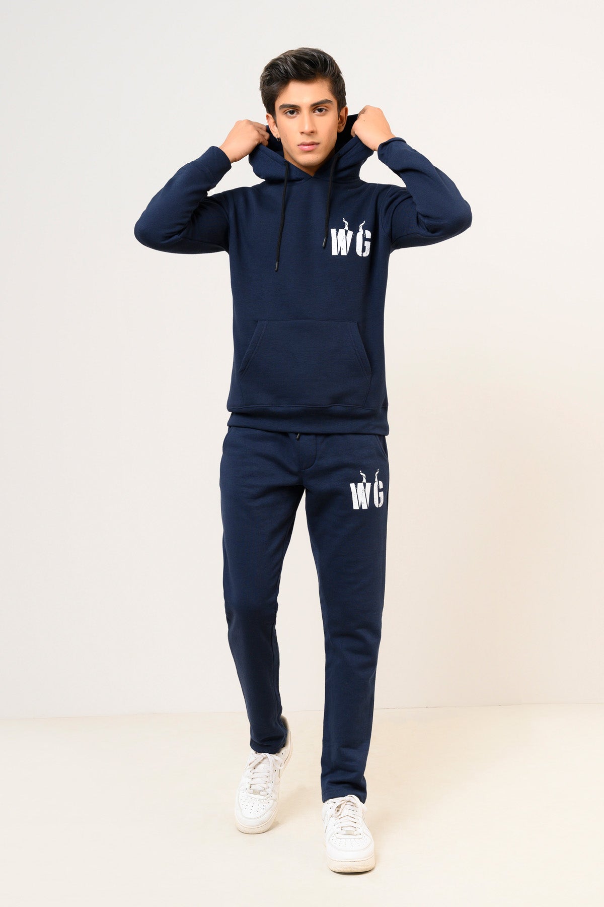 Navy Blue Hoodie Track Suit