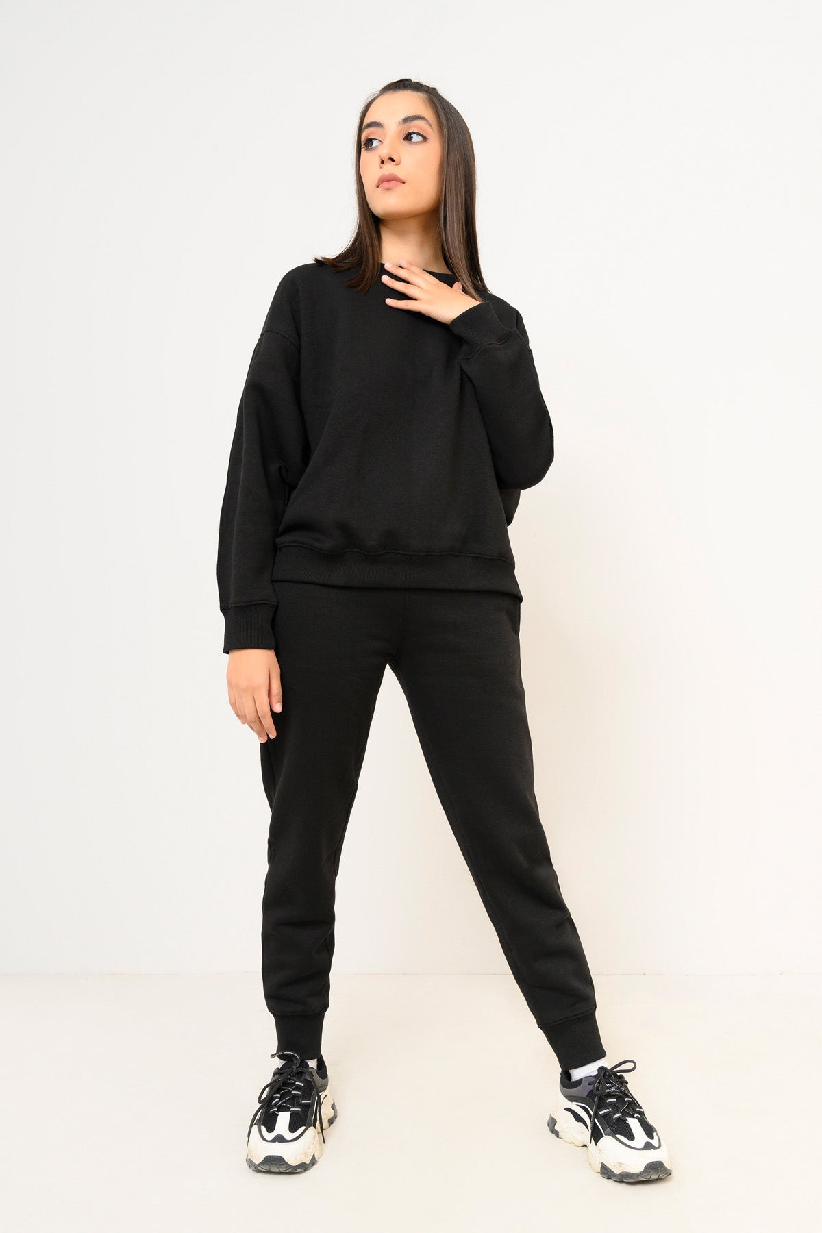 Black Sweatshirt Tracksuit