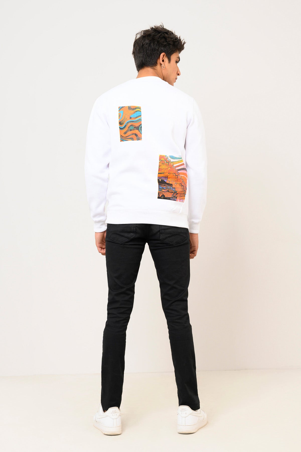 White Printed Sweatshirt