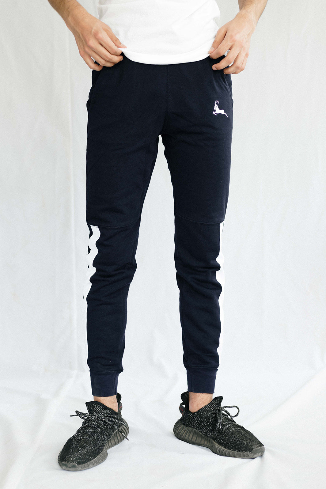 Navy Blue with White Jogger Pant