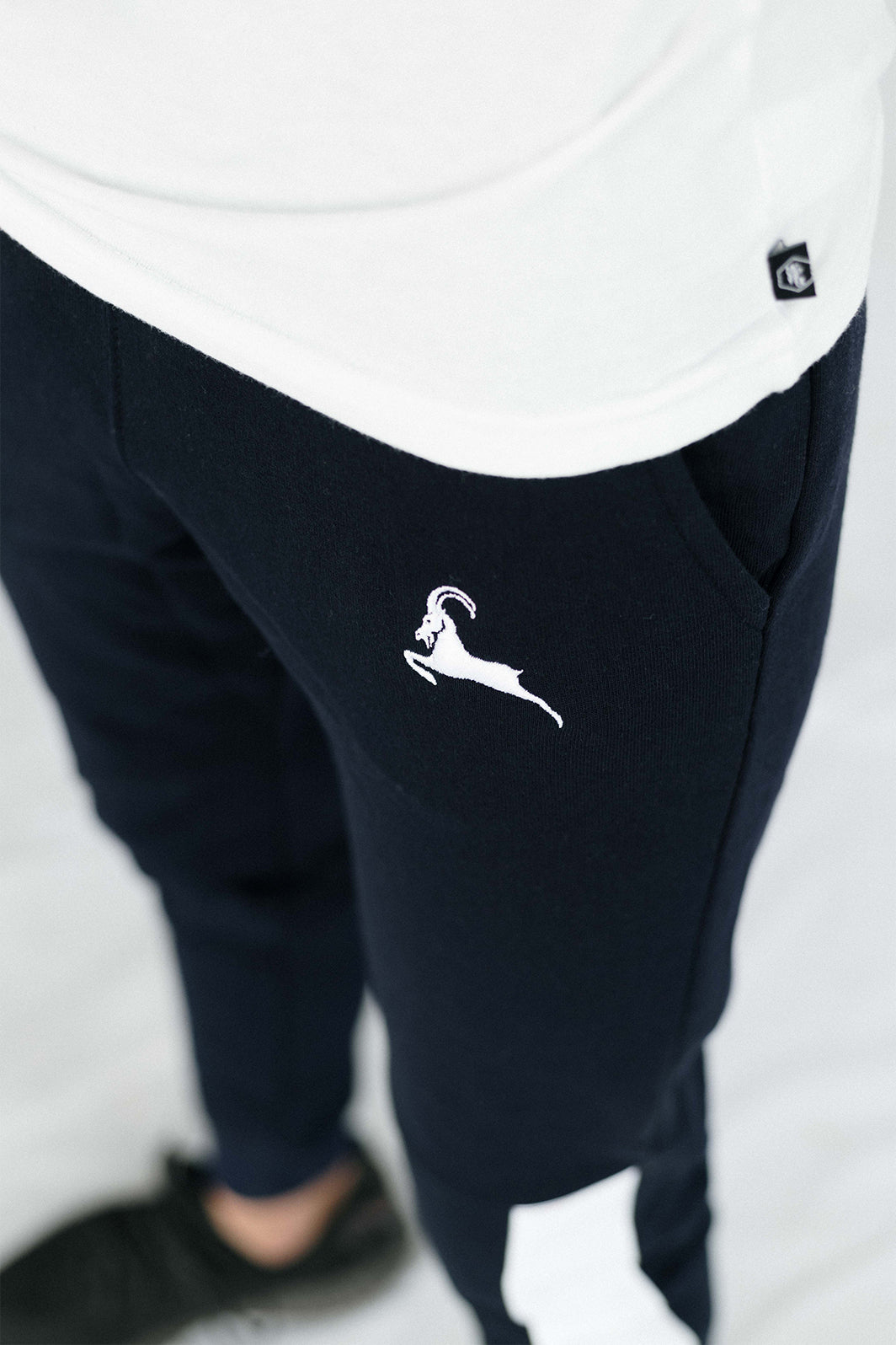 Navy Blue with White Jogger Pant