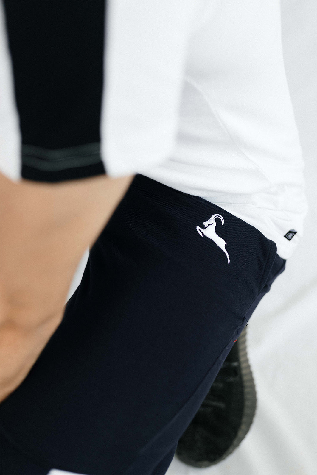 Navy Blue with White Jogger Pant