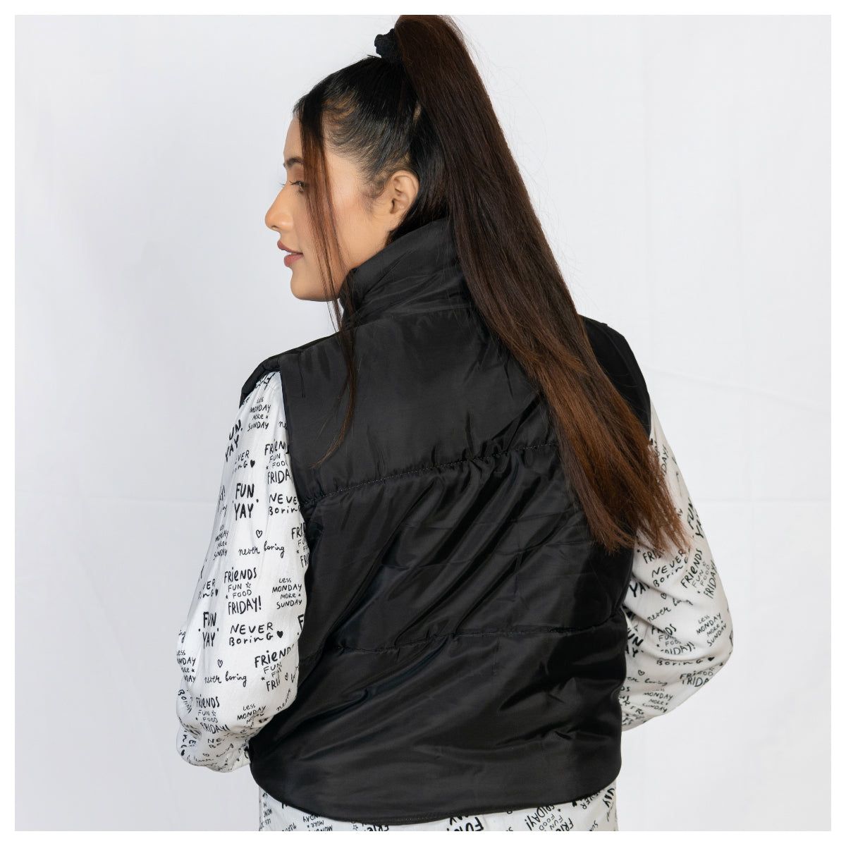Quilted Jacket  Short Body Black
